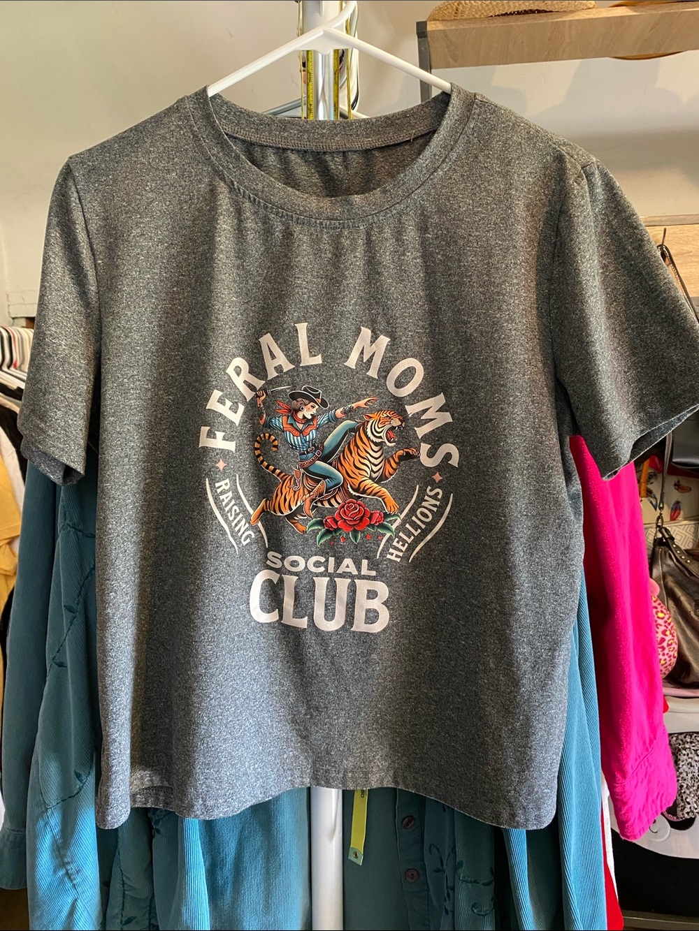 Feral Moms Social Club Short Sleeve Tee - Charcoal